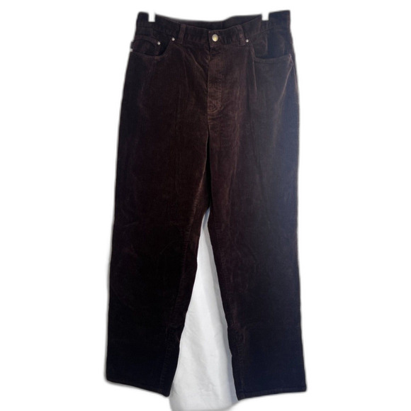 Lauren‎ Ralph Lauren Corduroy Jeans Brown Classic Neutral Fall Size 14 - Picture 9 of 9